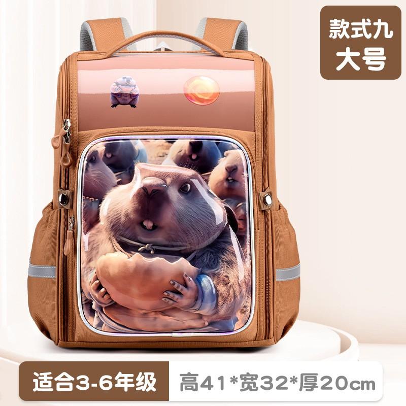 3D Cartoon Kids School Backpack Boys Girls Ages 6-12 Lightweight Ergonomic Design With Breathable Padded Straps Water