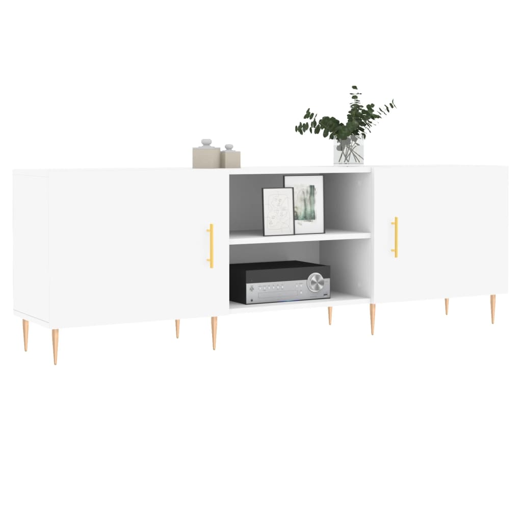 TV Stand White 150 x 30 x 50 cm Particleboard