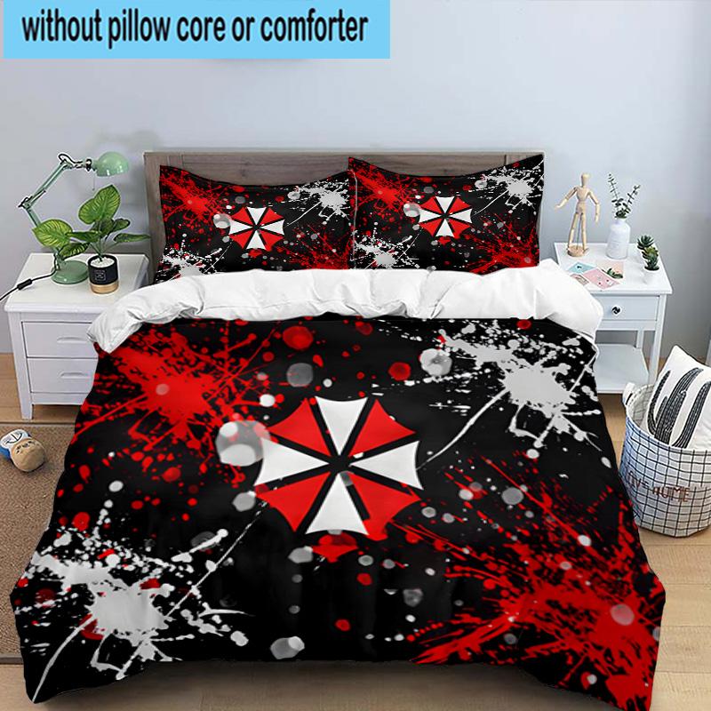 3PCS Umbrella Symbol 3pcs Bedding,Including 3PCS Duvet Cover And 2pcs Pillowcases Perfect for Christmas,Ideal for Bedroom, Dormitory