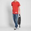 Off-White C/o Virgil Abloh Basic Striped Short Sleeve T-Shirt Men Tops Red OMAA002F161850102001