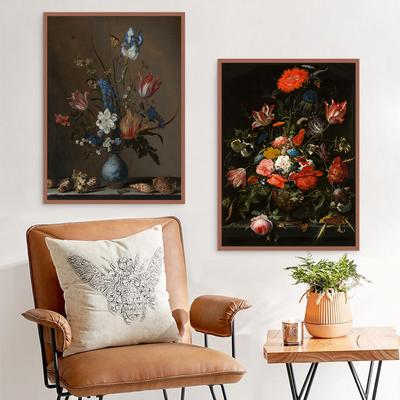 Abstract Flower Rose Oil Painting Botanical Wall Art Posters Modern Flower Arranging Art Picture Living Room Home Decoration No Frame