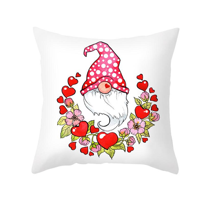 Red Cartoon Love Valentine's Day Home Pillow Car Waist Support Cushion Sofa Cushion Pillow Cover