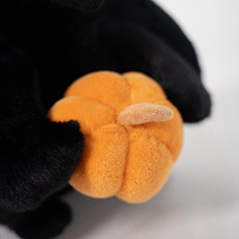 Cute Crow Holding Pumpkin Plush Toy Fluffy Cartoon Animal Stuffed Doll Home Decor Gifts For Boys