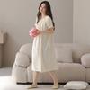Sommermodelle können draußen getragen werden Modal-Baumwolle kurzärmeliges Nachthemd Damen Sommer Rundhals mittel und lang weich und kühl Freizeitkleid