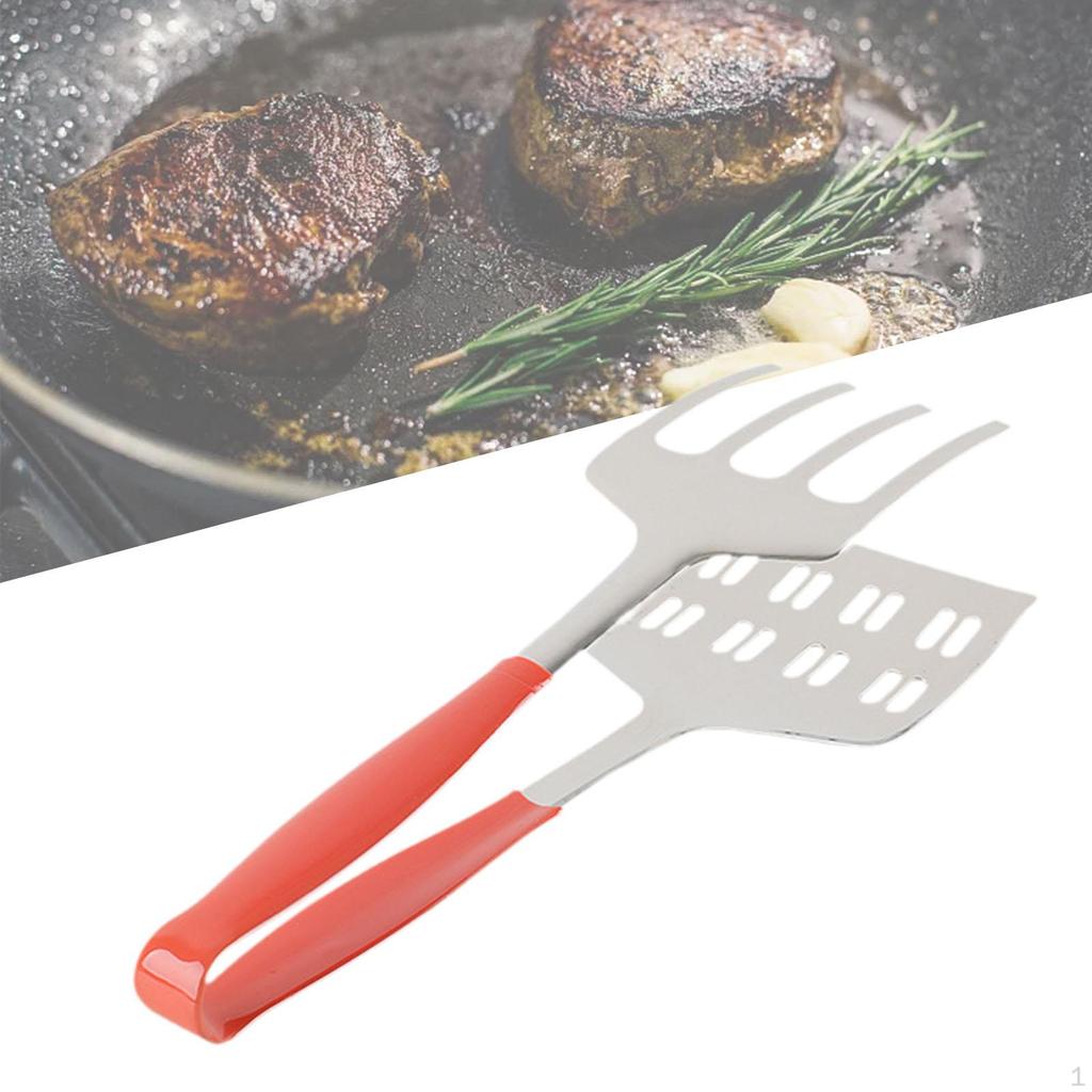 Kitchen Tongs Barbecue Clamp Anti Scald Fried Steak Turner for Meats,Pizza Pies,Burger