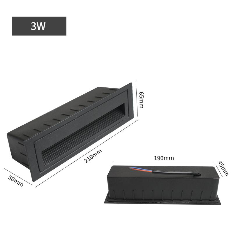 Recessed Led Wall Lamp Switch to Control Stair Case Light 3W 5W AC85-265V Step Lamp Corridor Lighting Indoor Wall Lighting
