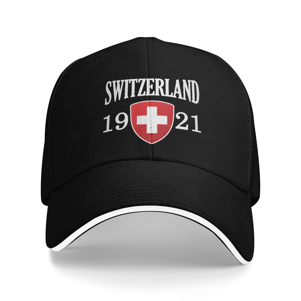 Personalized Fashion Swiss Switzerland Flag Baseball Cap WoUnisex Unisex Adjustable Unisex  Dad Hat Summer Sun Hat