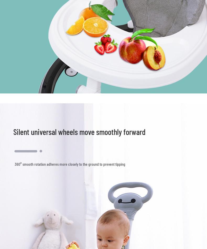 Multi-Function Baby Walker: Anti-Fall, Anti-Rollover, U-Shaped, Suitable for Boys & Girls.