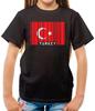 Turkey Barcode Style Flag - Kids T-Shirt - Turkish - Country - Travel - Flags