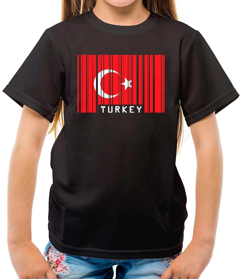 Turkey Barcode Style Flag - Kids T-Shirt - Turkish - Country - Travel - Flags 110