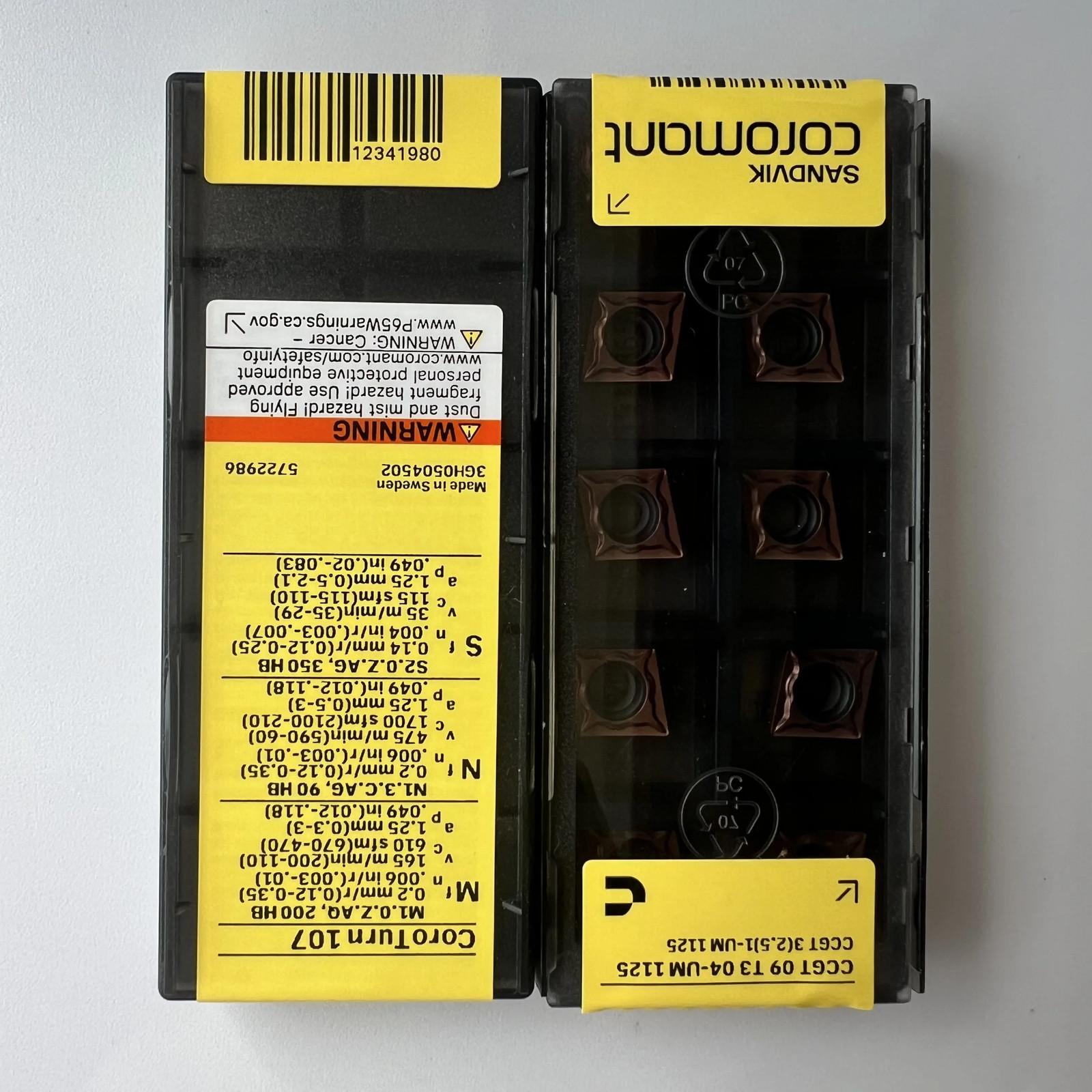 

SANDVIK / CCGT09T304-UM 1125 / Industrial indexable Carbide Inserts 10 Pcs