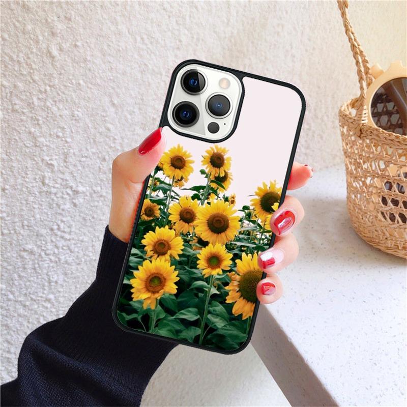 Sunflower Summer Phone Case for iPhone 17 Air 16 Coque 15 14 12 13 PLUS 11 PRO MAX Back Cover Fundas Shell