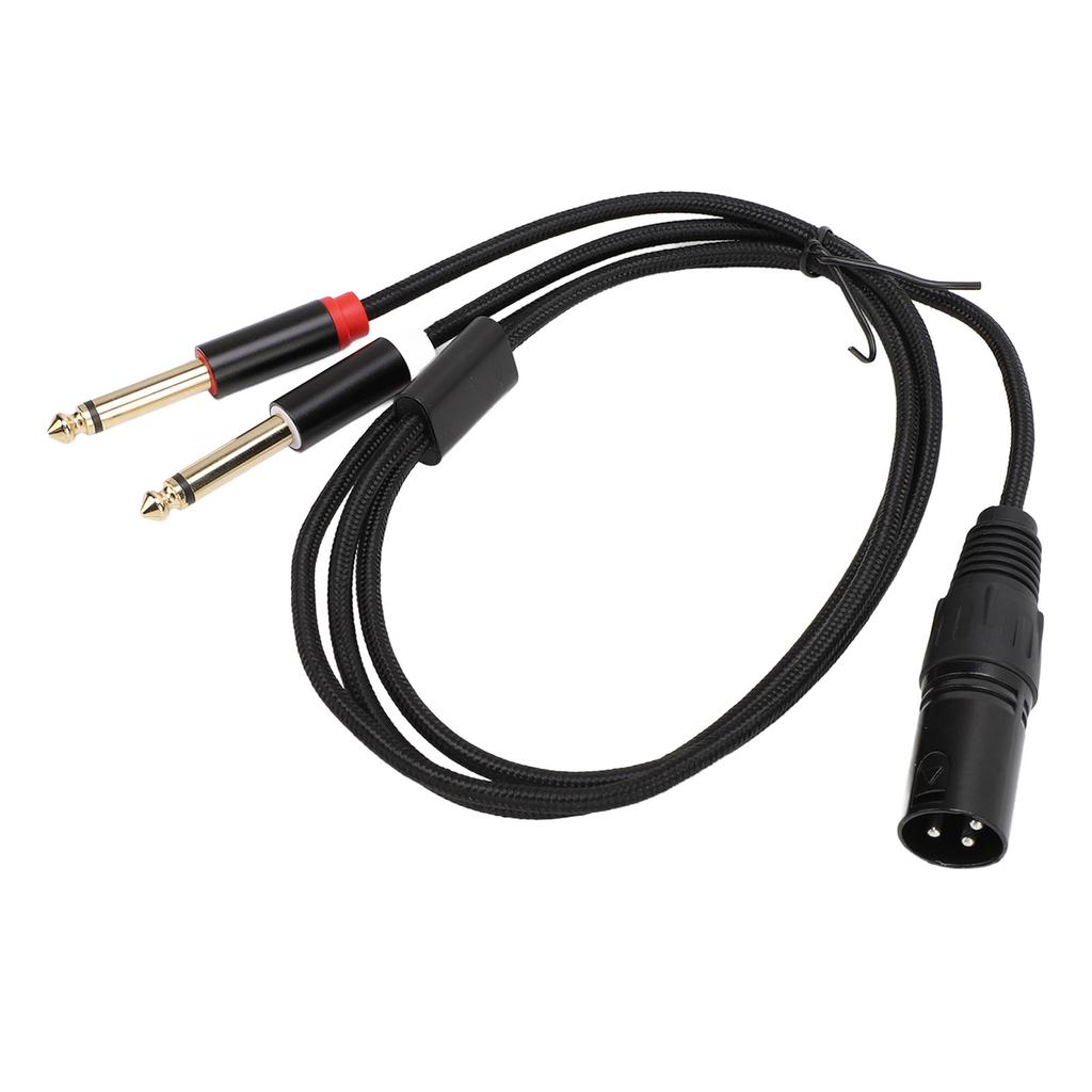 Dual 6.35mm TS Male To XLR 3 Pin Male Cable Dual 1 4 Inch Mono To XLR Y Splitter Cord for Microphone Mixer