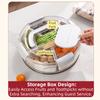 Sealed Rotating Serving Tray Compartmentalized Transparent Lid Snack Storage Box Durable With 5 Compartments Rotating Fruit Tray