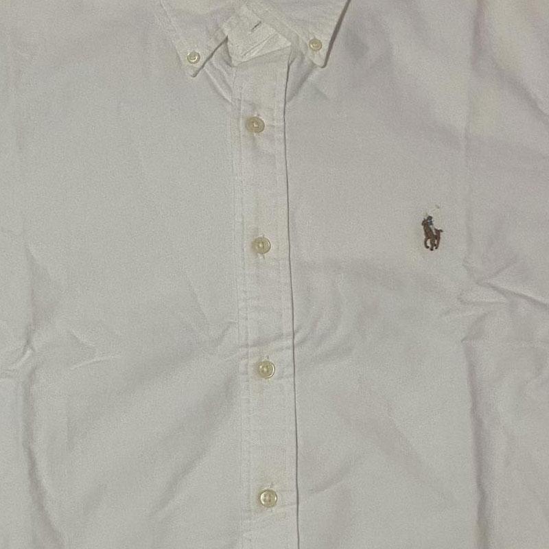 Polo Ralph Lauren Solid Color Polo Collar Single-Breasted Shirt Men Shirts White 710745385-002