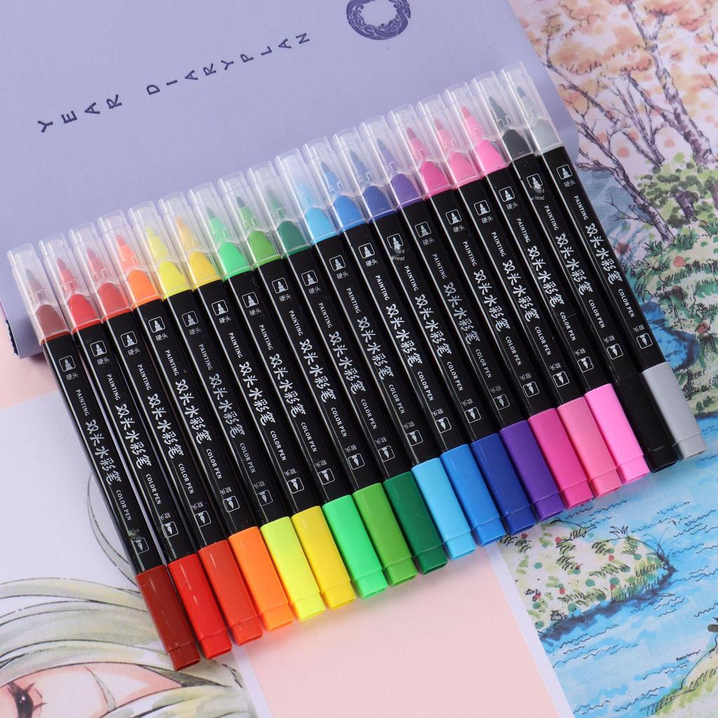 Double-Headed Soft Watercolor Pen Set for Student Art & Children's Graffiti