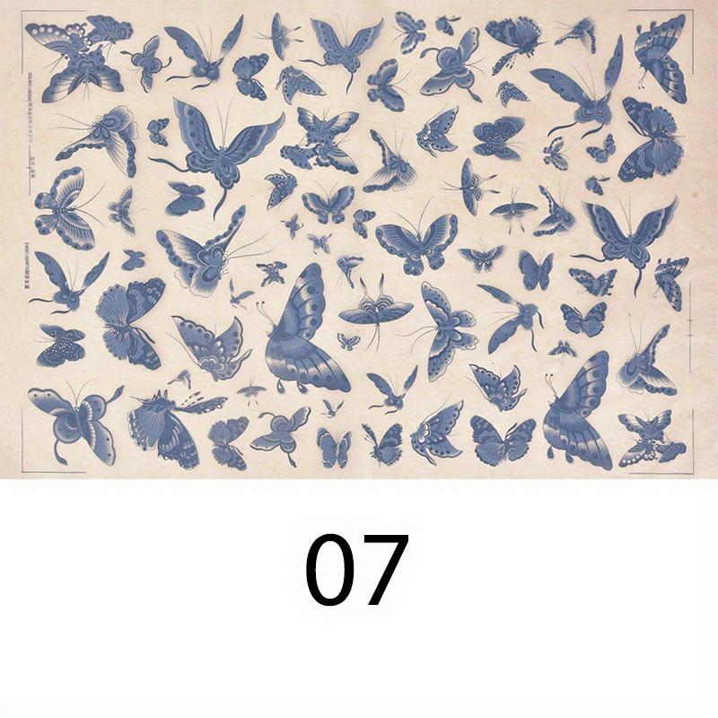 1 pz Carta Trasferibile in Argilla Porcellana Blu e Bianca, Carta Decalcomania Fai da Te per Ceramica Argilla, Carta Trasferibile per Argilla Ceramica, Artigianato Tradizionale, Carta Riutilizzabile