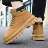 High Quality Men's Boots New Trendy British Style High Top Men's Shoes Casual Soft Soled Workwear Leather Boot Waterproof Boots