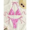 Cute Floral Two-piece Swimsuit Set, Sexy and Sweet Girl Bikini