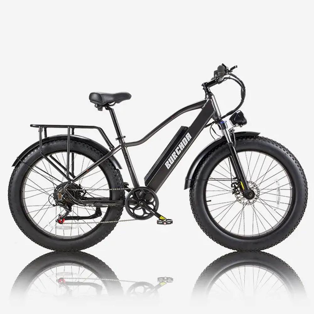 Bicicletta Elettrica Burchad Rx20 Motore di Picco 750W Ruote Grasse 26" Bicicletta Elettrica per Adulti Fuoristrada 48V 20Ah Freni a Doppio Disco 7 Velocità Display LCD