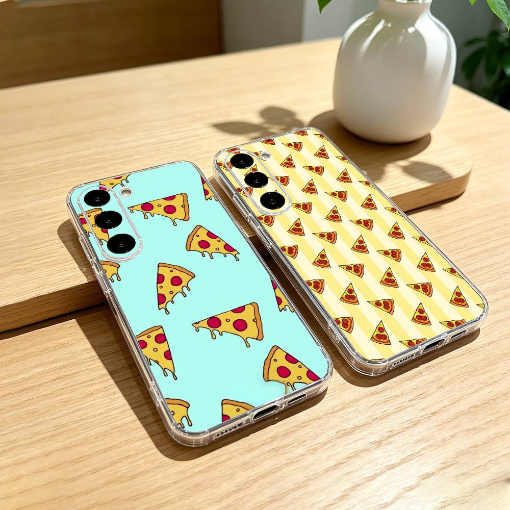 delicious cartoon pizza Phone Case For Samsung Galaxy A91,80,73,72 ,71,53,52,32 ,31,22,21s,20,Transparent Case