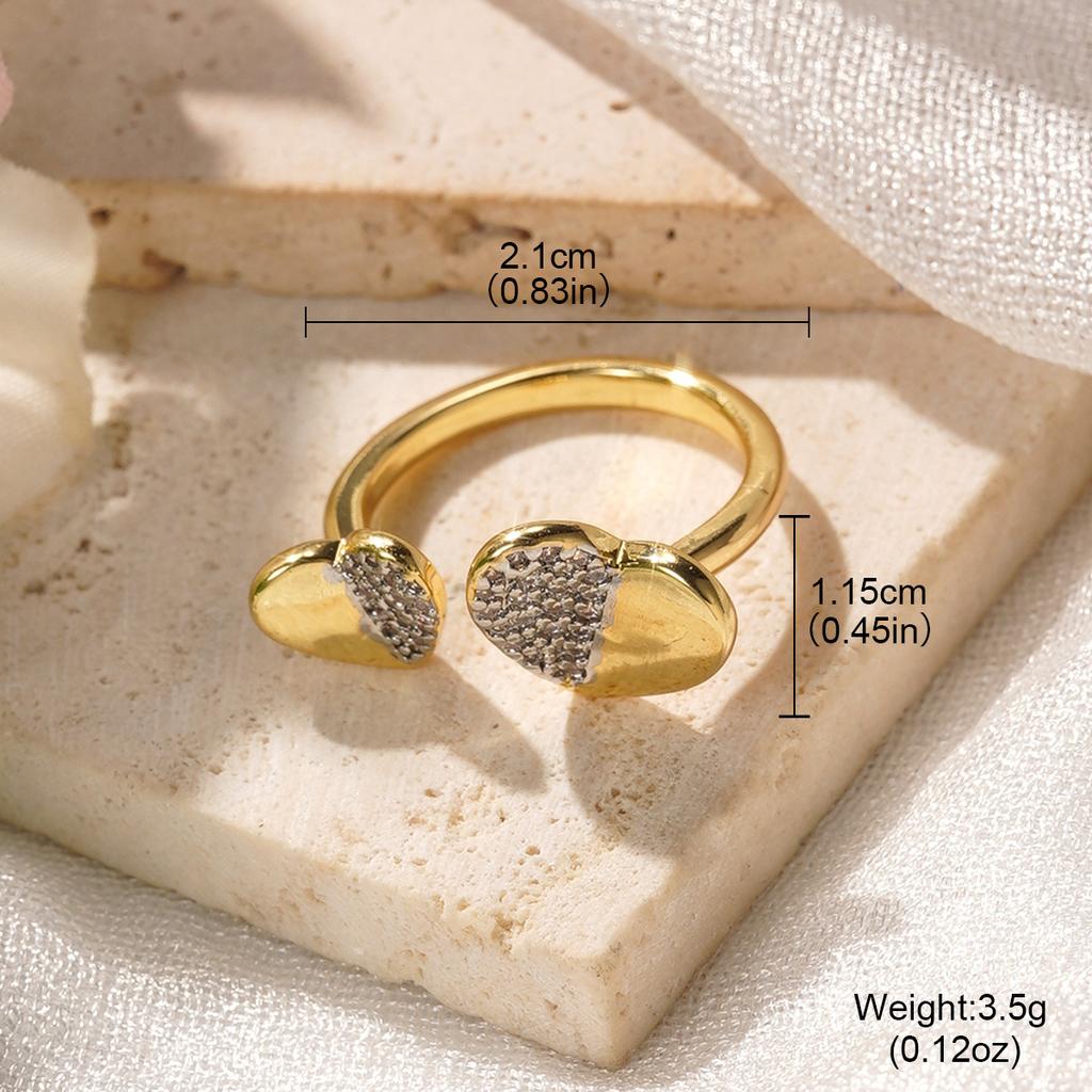 Fashion Temperament, Zirconium-set Open Ring, Niche Design, Index Finger Ring, Light Luxury, High-end Ring Jewelry.