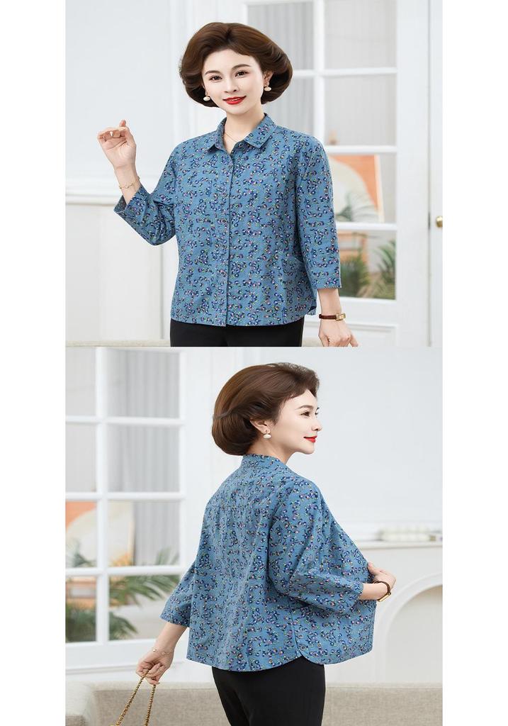 2026 Women's Pure Cotton Loose Mid-Sleeve Top