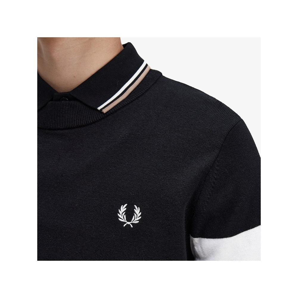 Fred Perry [genuine] Fred Perry [sharp] Tipped Sleeve Knit  102  Afpm2335533 102 qzgAfpm2335533 102