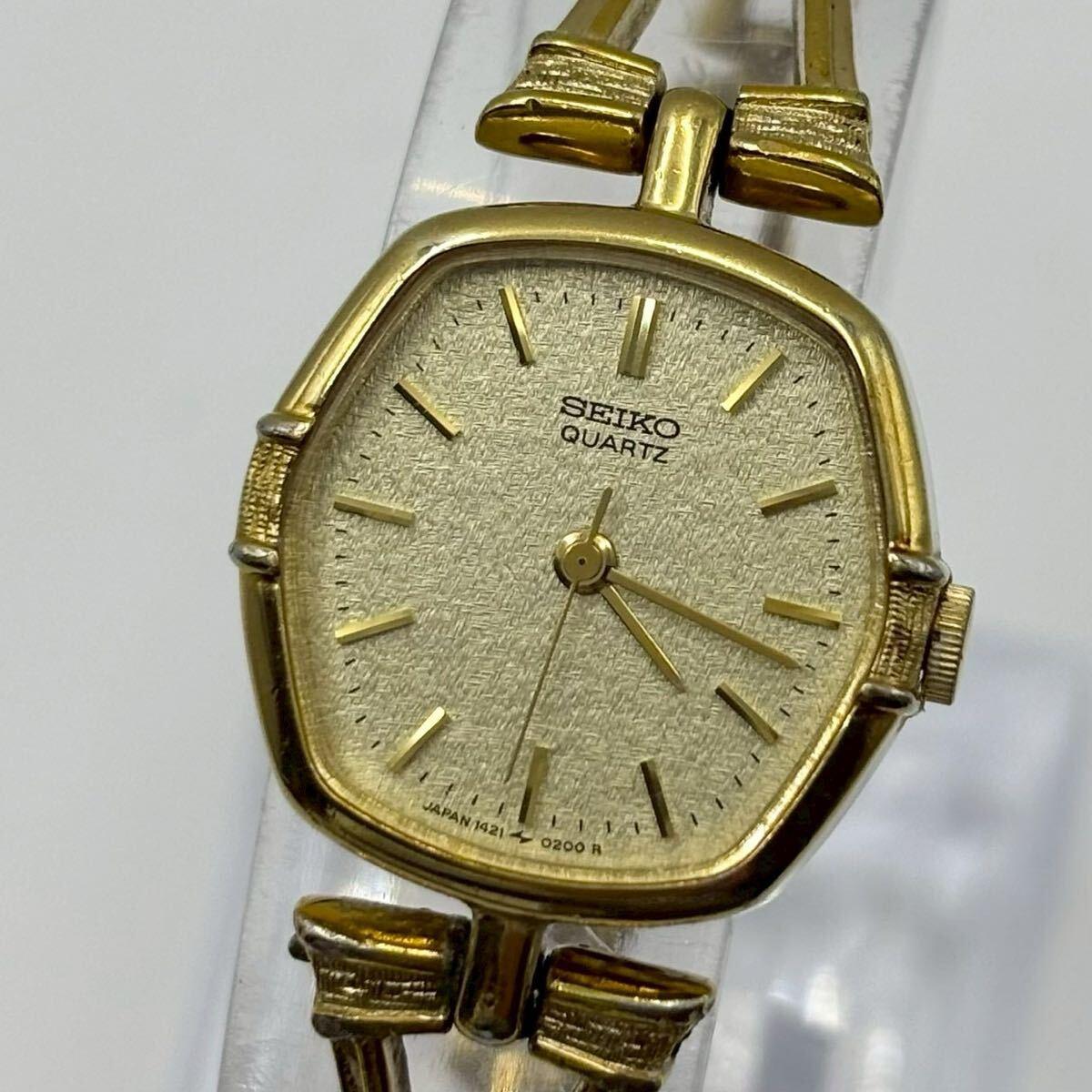 [Working/New Battery] SEIKO Gold Ladies Watch 1421-5120 Seiko Vintage
