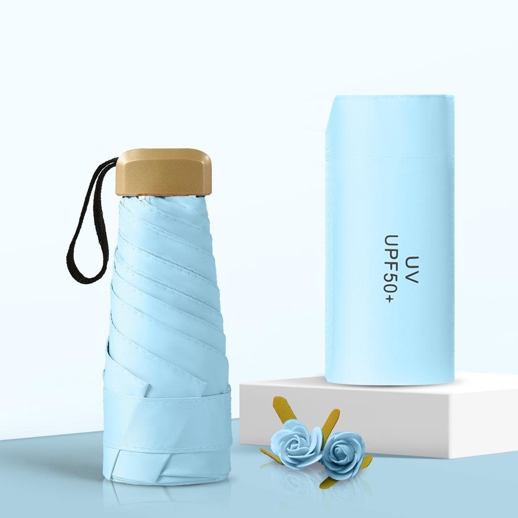 Flat 50% Off Card Bag Umbrella Sun Umbrella Women'S Mini Sun Protection Ultraviolet Pocket Umbrella Flat 50% Off Small