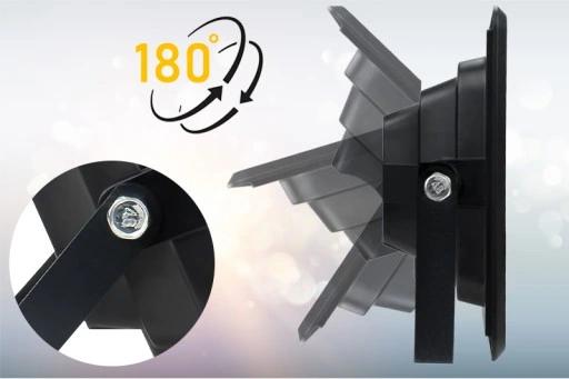 Mocny Naświetlacz Led Halogen Lampa Solarna Zewnętrzna Ip67 100W 10.000Lm