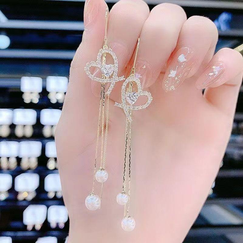 925 Silver Needle Luxury Tassel Earrings for Women