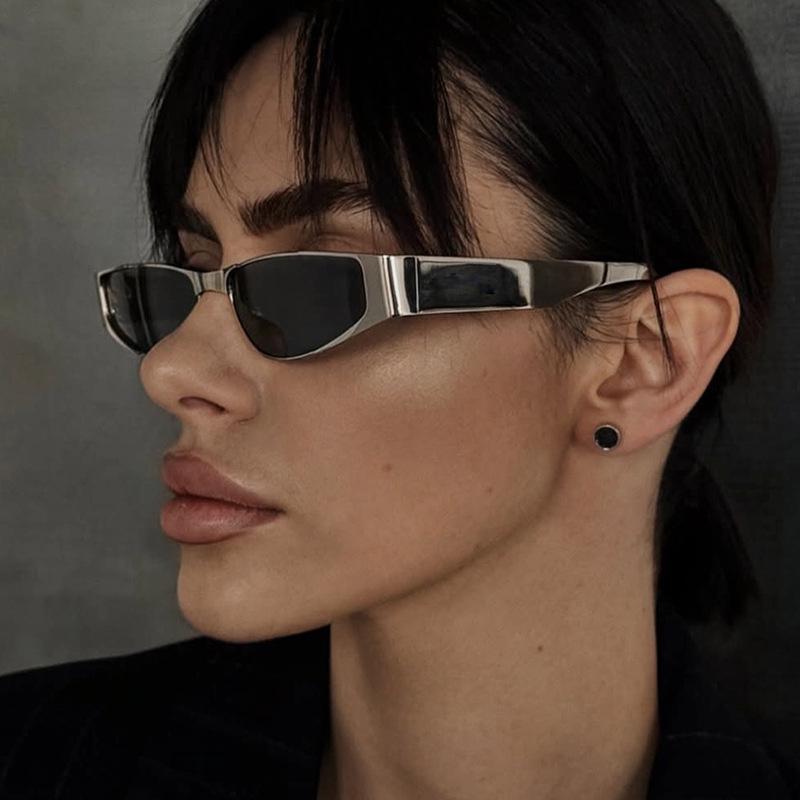 High-End 2025 Metal Cat-Eye Sunglasses for Women - European & American Influencer Style