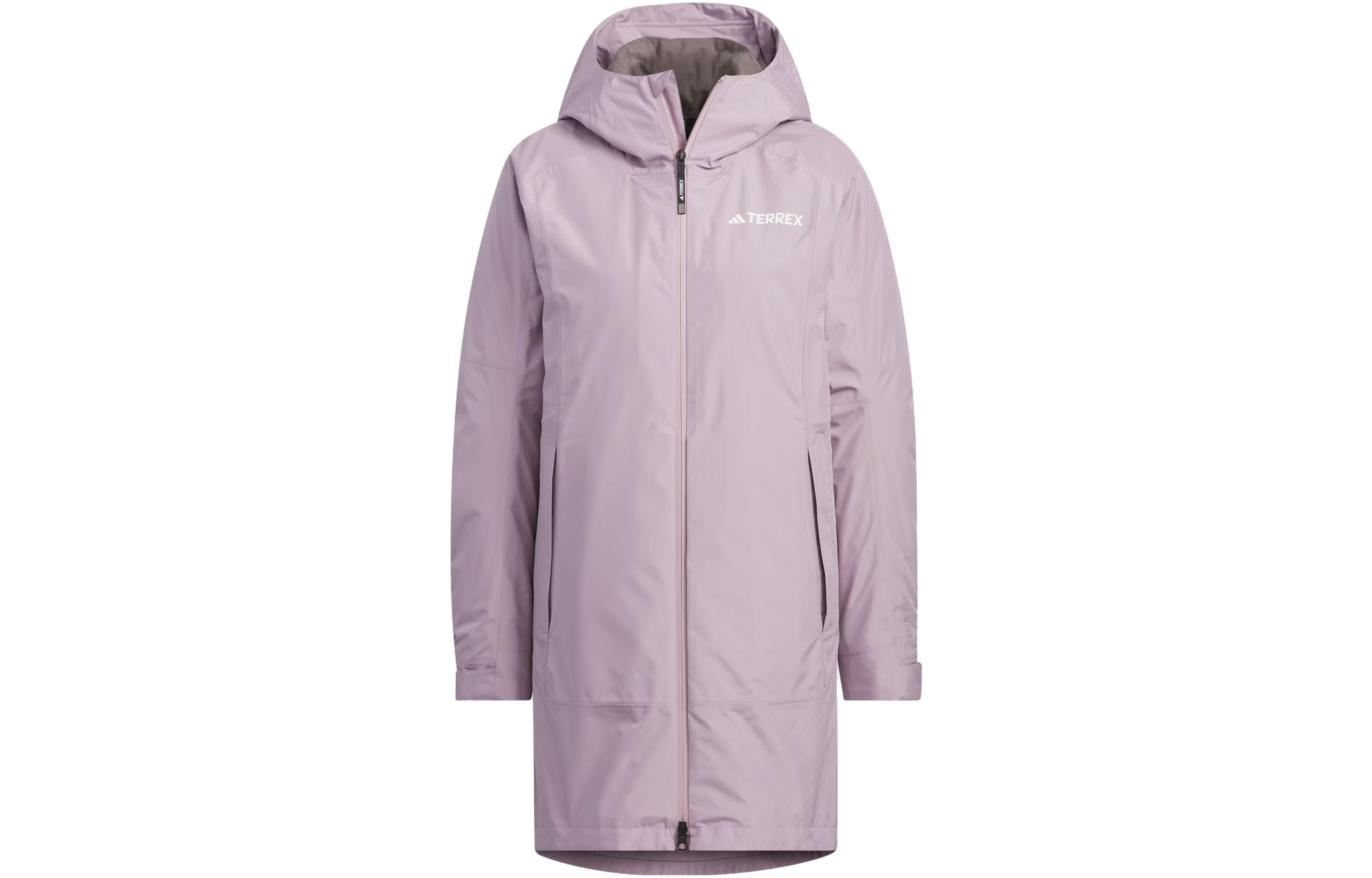 Adidas Waterproof, Windproof, And Rainproof Windbreaker Jacket Women s Pink IP0728 XS
