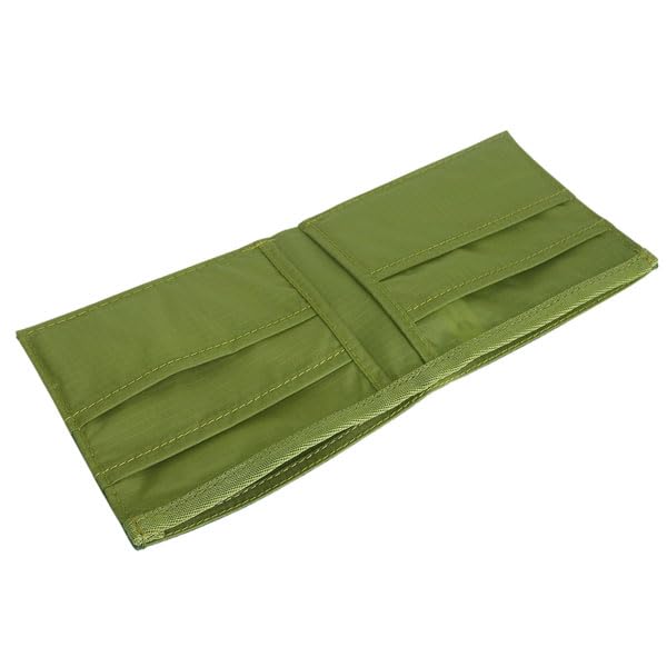 Compact Nylon Flat Wallet Designed to Prevent Cards from Bending [Montbell] Men's Bi-fold Wallet, 1133371, (Green (GN))