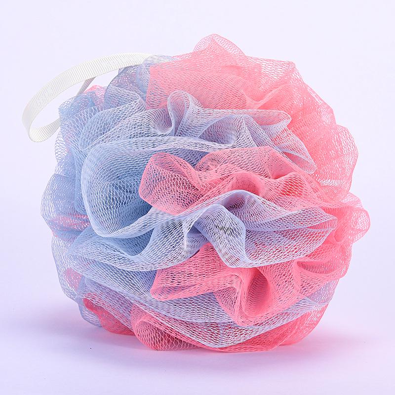 

Gradient Large Size Ribbon Bath Sponge Flower Ball