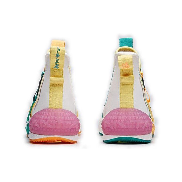 Anta Men Trendy Casual High Top Shoes White Green Yellow Pink 112011619-12