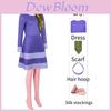 Fantasia Cosplay Scooby-doo Para Mulheres Vestido Poliéster Vibrante da Daphne