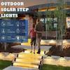 Warm Light LED Solar Step Lamp Path Stair Outdoor Garden Lights Waterproof Balcony Light Decoration for Patio Stair Fence Light
