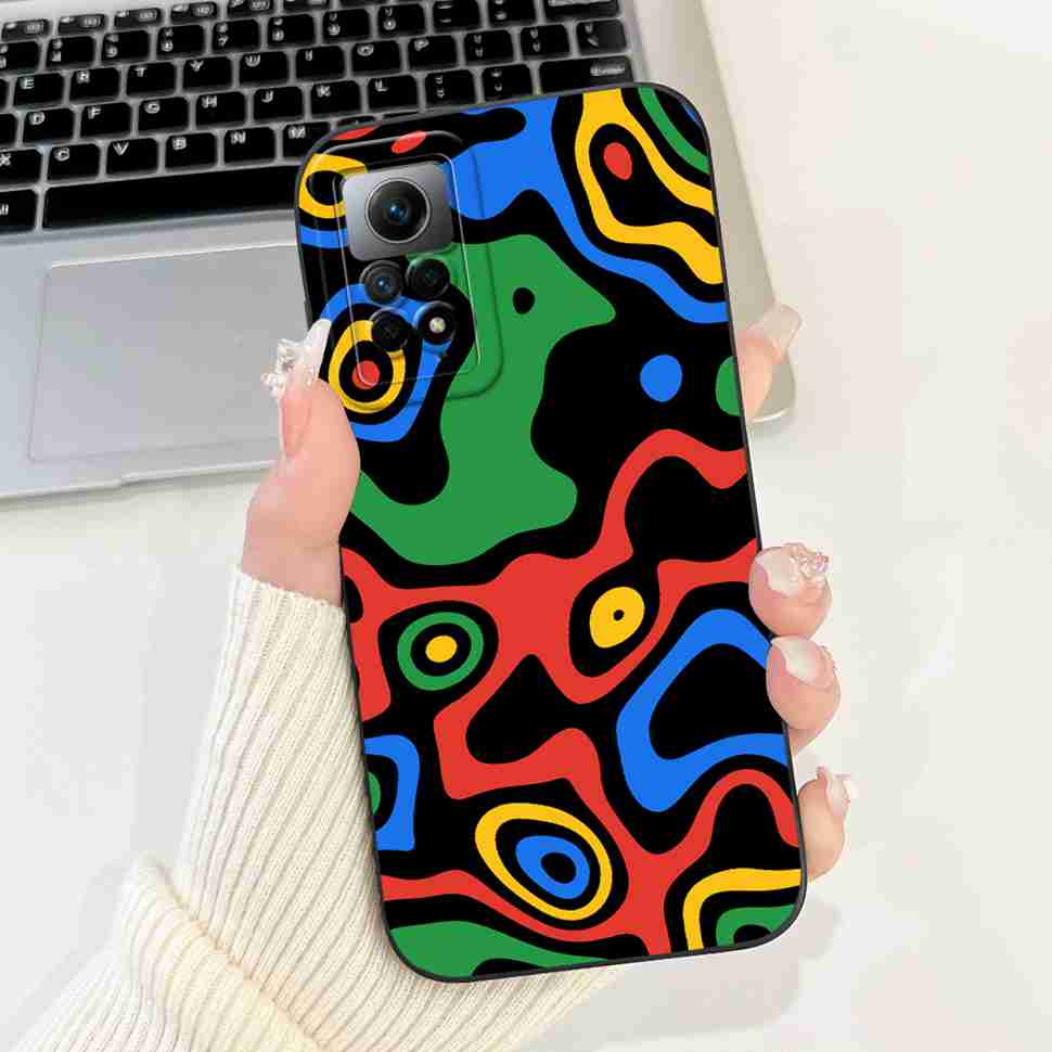 For Xiaomi Redmi Note 12 Pro 4G Case Colorful Painted Cover Soft Slim Phone Case For Redmi Note12 Pro 12Pro 4G Back Cover Capa