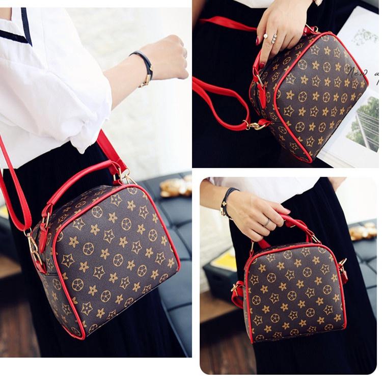 Fashionable Retro Pu Leather Shoulder Bag With Elegant Lock Design For Women