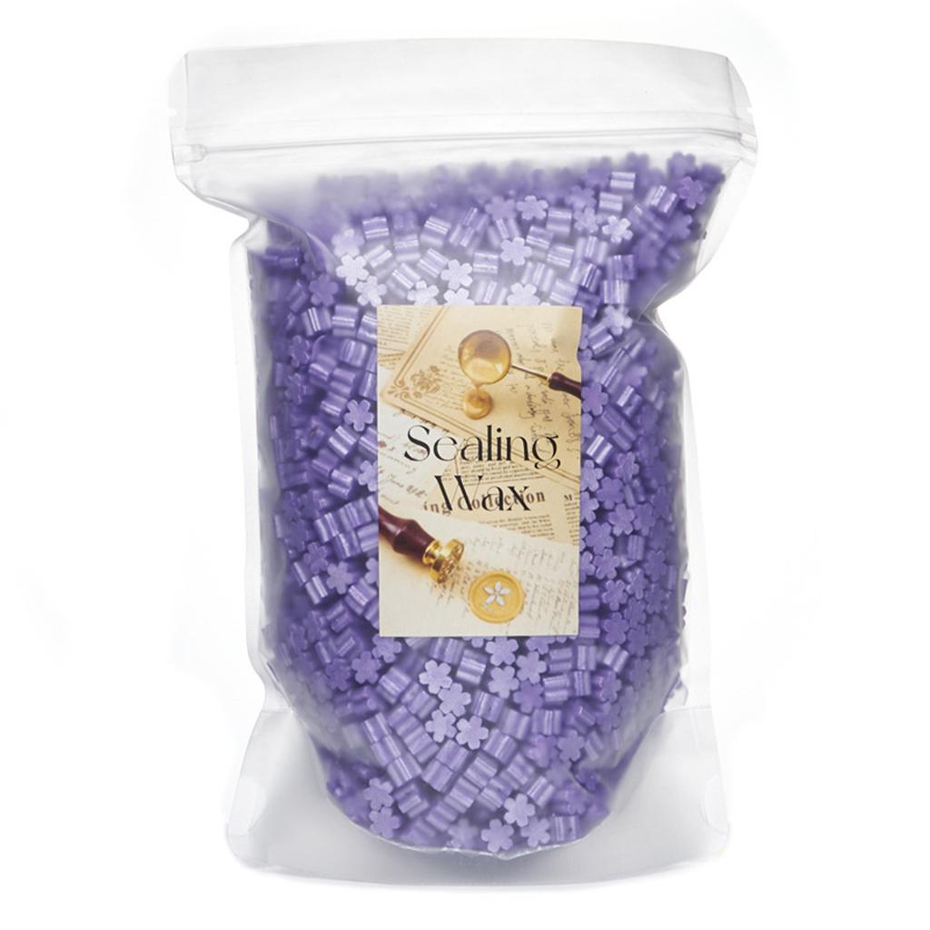 500g Flower Shaped Sealing Waxes for Wax Seal Stamp Colorful Waxes Seal Beads for Letter Envelope Christmas Card Package