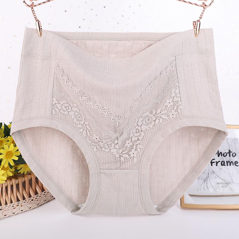 Female Birth Year Big Red High Waist Big Size Middle Aged Mother Underwear for The Elderly