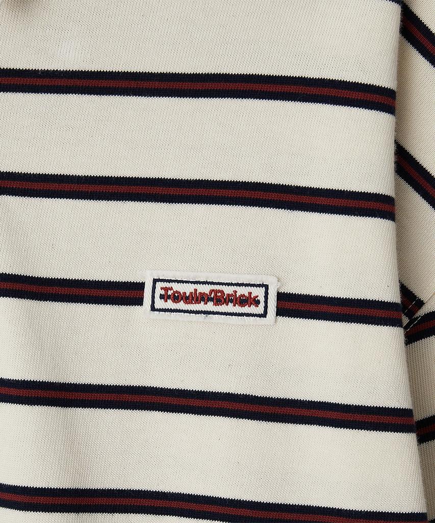 TOULN BRICK Tb-Stripe Rugby T-Shirt Iv (E6W10G3201)