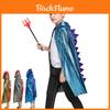 Costume da Dinosauro con Mantello per Bambini Travestimento da Drago Mantello con Cappuccio Design con Scaglie da Dinosauro Appuntite