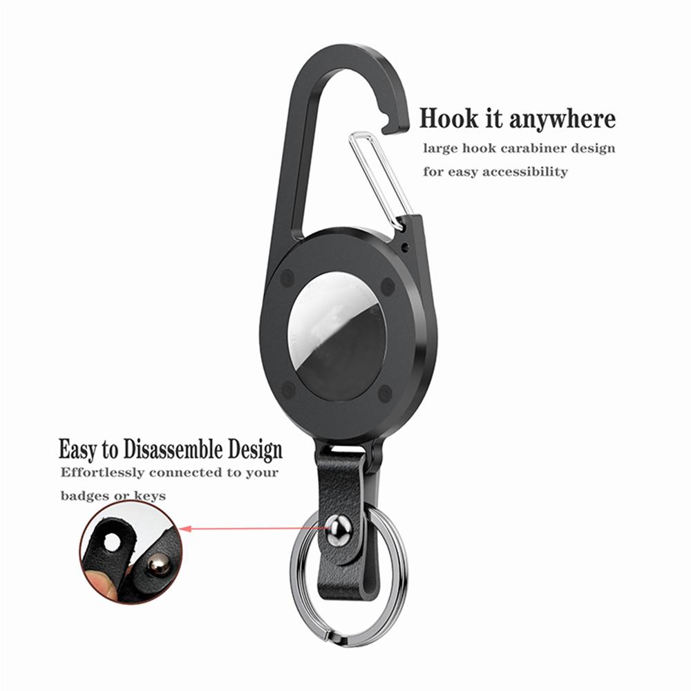 Metal AirTag Holder, Aluminum Alloy Mountain Carabiner with AirTag Case, Heavy Duty Super Hard AirTag Keychain