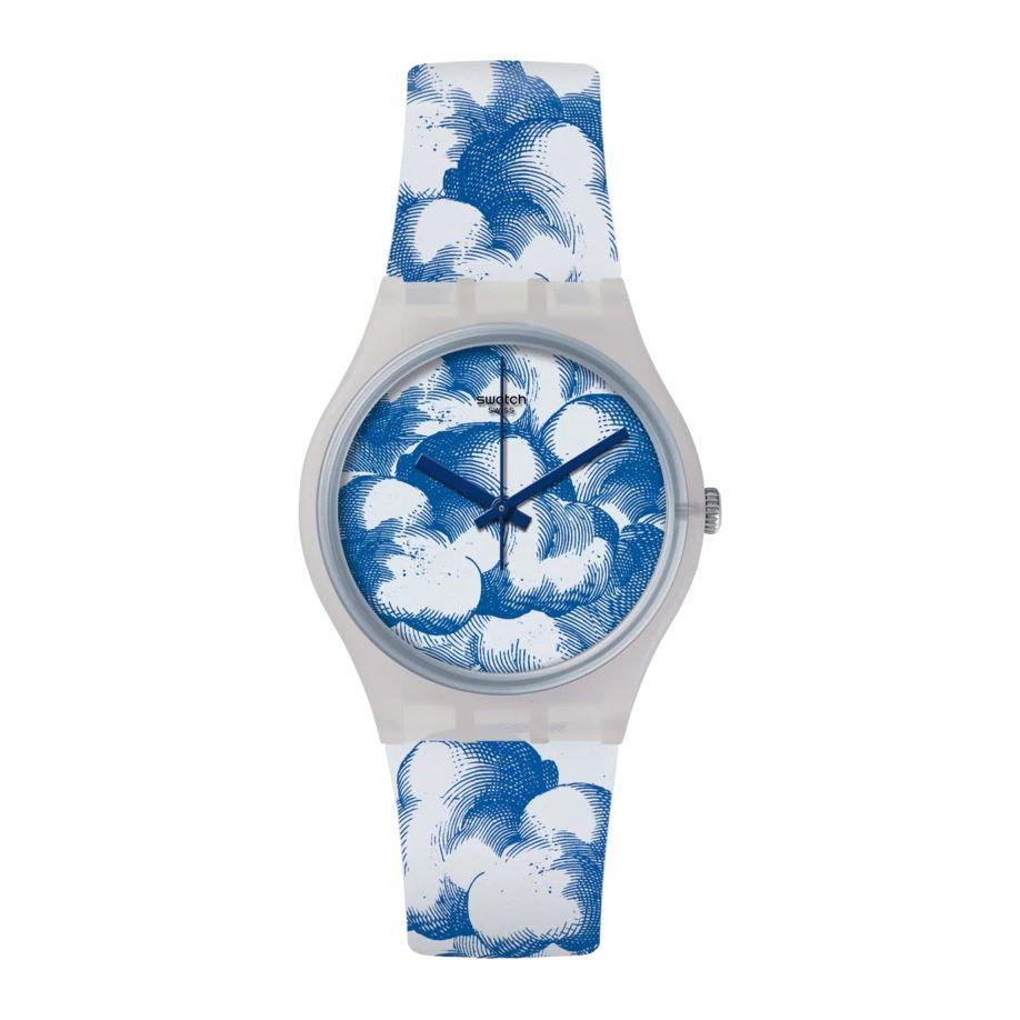 Swatch New Gent Series Quartz Movement 30M Water Resistant Watch 34Mm Blue Dial Plastic Case Silicone Strap Unisex watches GE263 Blue Dial
