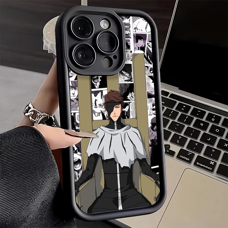 Phone Case for iPhone 17 Air 16E 15 16 Pro Max Bleach Aizen Sousuke Cover 14 Plus 13 12 Mini Soft Shell Silicone Fundas