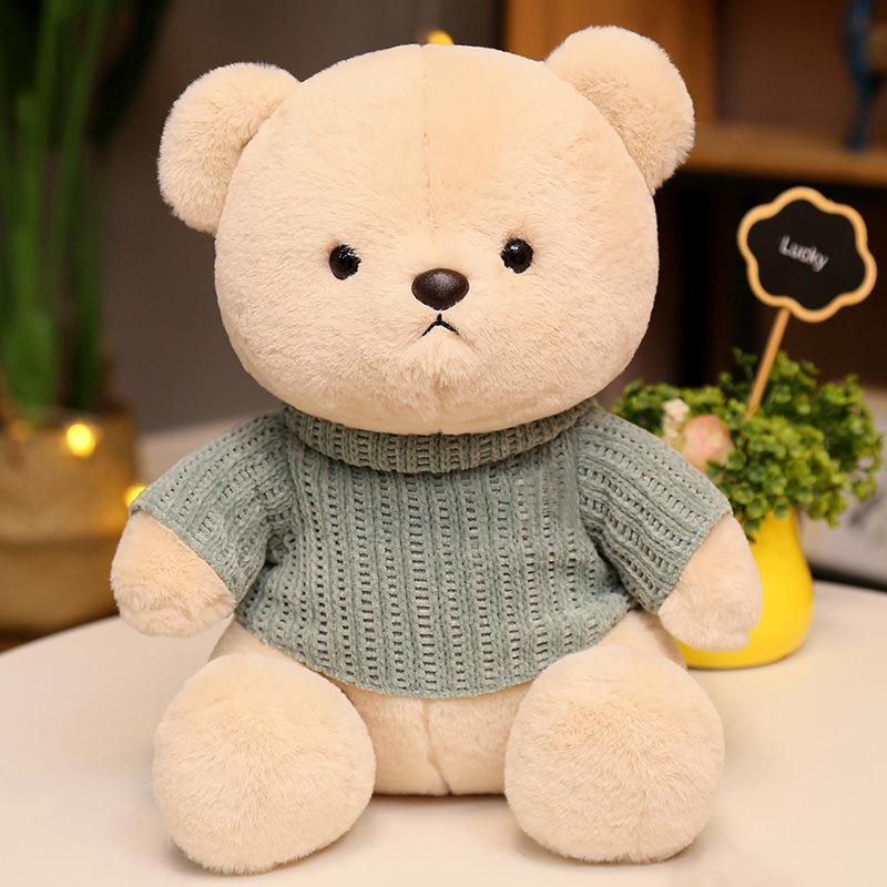 

Cute Stuffed Bear Dolls Soft Plush Pink Blue Kawaii Cotton Cartoon Animals Wedding Gifts Baby Birthday Christmas 25cm
