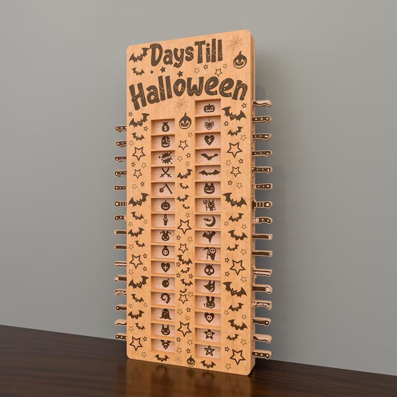Halloween Countdown Board Wooden Decorations Indoor Halloween Party Decorations Creative Decorative Ornaments Gifts